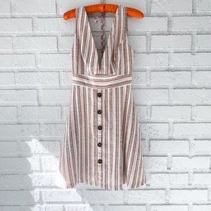 Lulu's | Spring Striped Halter Dress Small